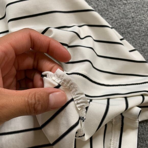 Under Armour Polo Shirt Mens 2XL White Black Playoff Striped Performance Golf - Picture 6 of 10